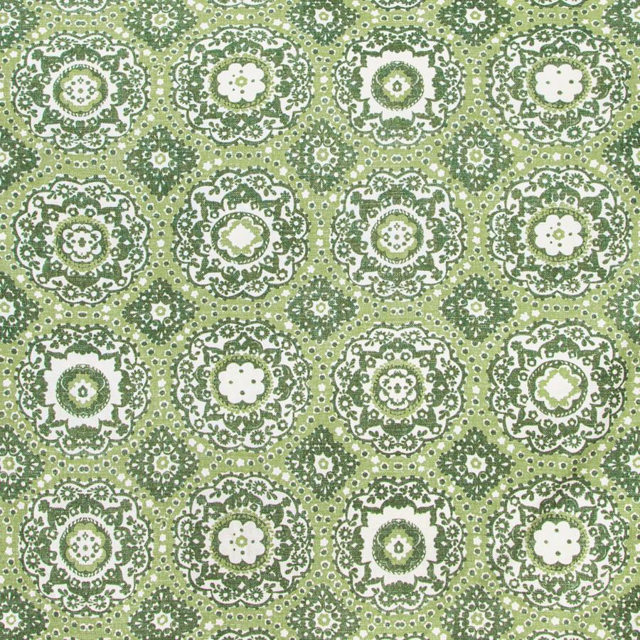 Sample 2020190.3.0 Bayview Print Green Ethnic Lee Jofa Fabric