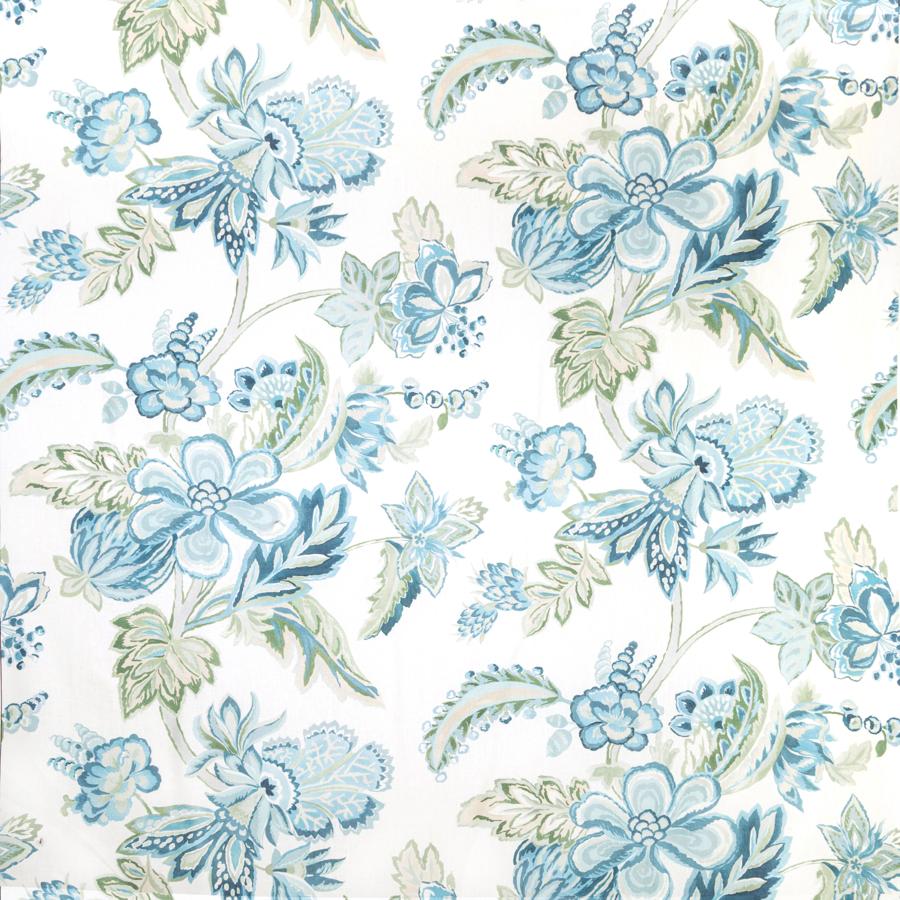 Sample 2020191.13.0 Augustine Print Blue Botanical Lee Jofa Fabric