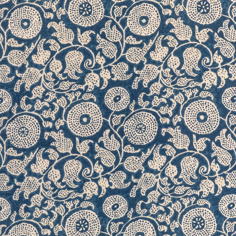 Sample 2020204.50.0 Eldora Print, Indigo by Lee Jofa Fabric