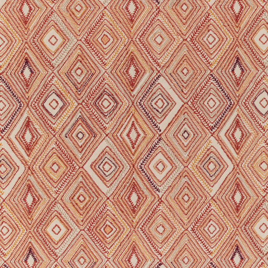 Sample 2020208.24.0 Bowen Embroidery, Paprika by Lee Jofa Fabric