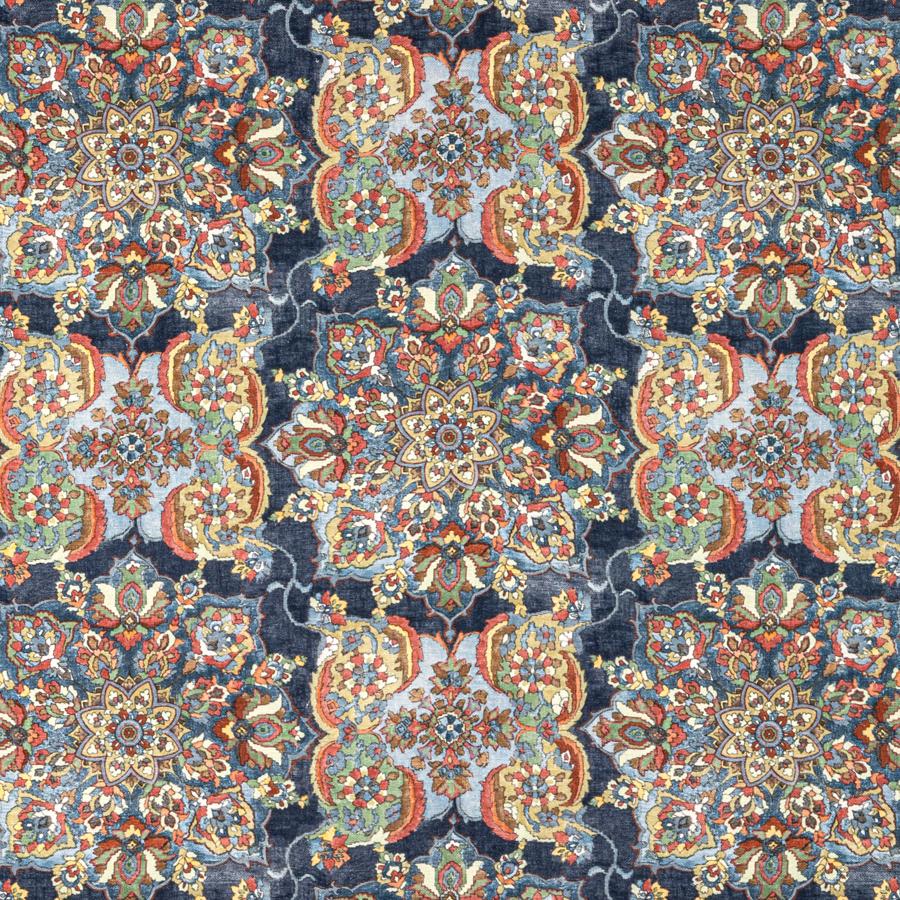 Sample 2020220.524.0 Granada Print, Denim by Lee Jofa Fabric