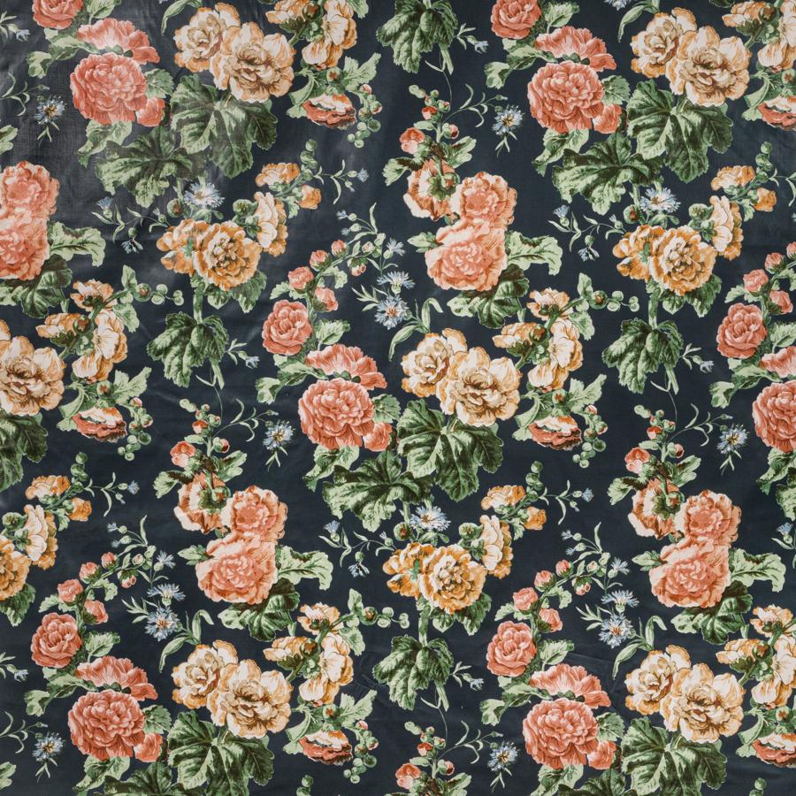 Sample 2020221.524.0 Upton Cotton, Navy Coral by Lee Jofa Fabric
