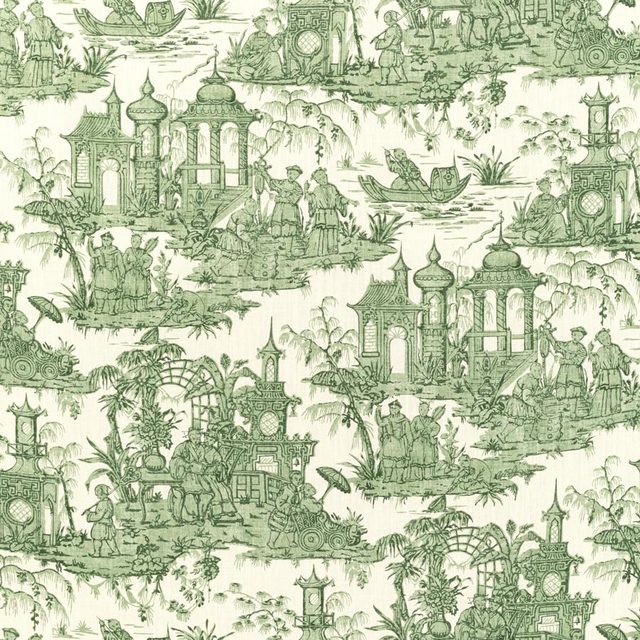 Sample 2020224.316.0 Pagoda Toile, Forest by Lee Jofa Fabric