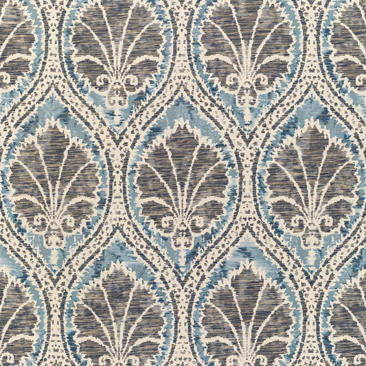 Looking 2021108.155 Seville Weave Navy Marine Damask by Lee Jofa Fabric
