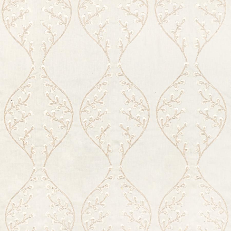 Sample 2021129.1.0 Lillie Embroidery, Ivory by Lee Jofa Fabric