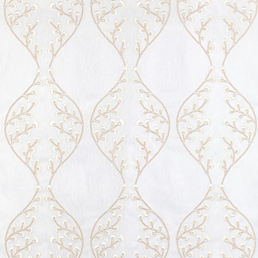 Looking 2021130.1601 Lillie Sheer Ivory Pearl Botanical & Floral by Lee Jofa Fabric