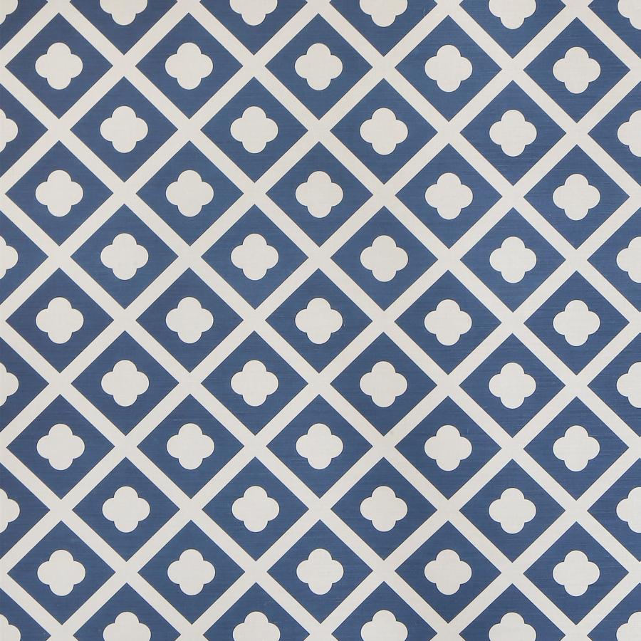 Looking 2021132.50 Jardin Dark Navy On Ecru Geometric by Lee Jofa Fabric