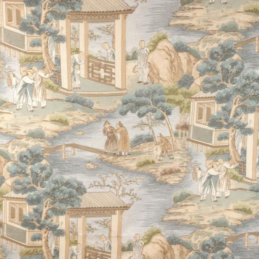 Sample - 2025108.355.0 | Tarim River Print, Kingsley - Lee Jofa Fabric