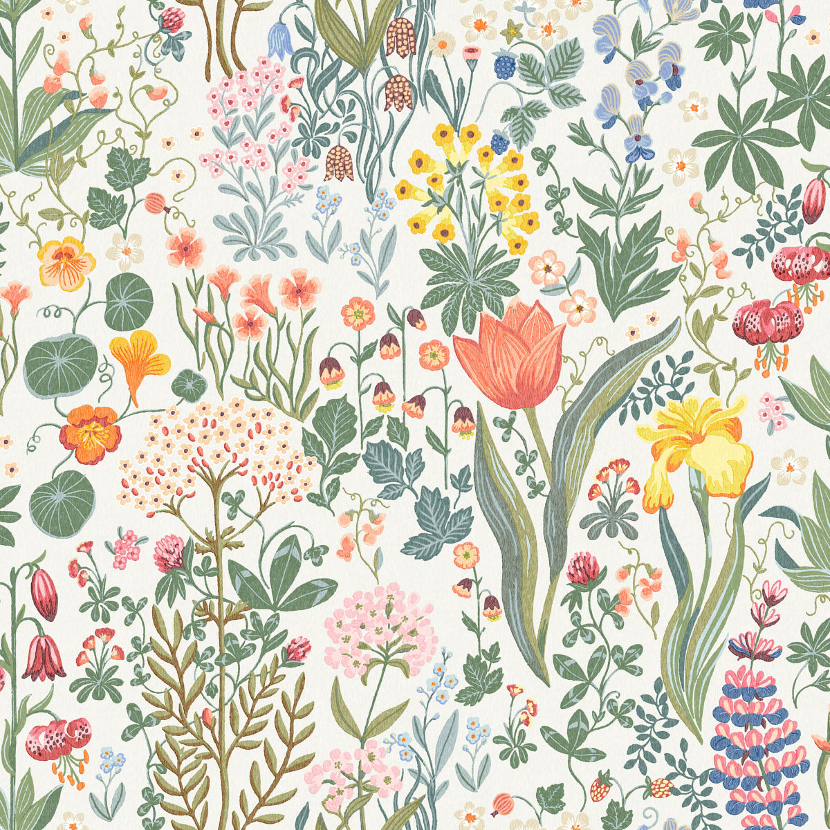 Purchase 2053 | Blomsterhav, Multi - Borastapeter Wallpaper