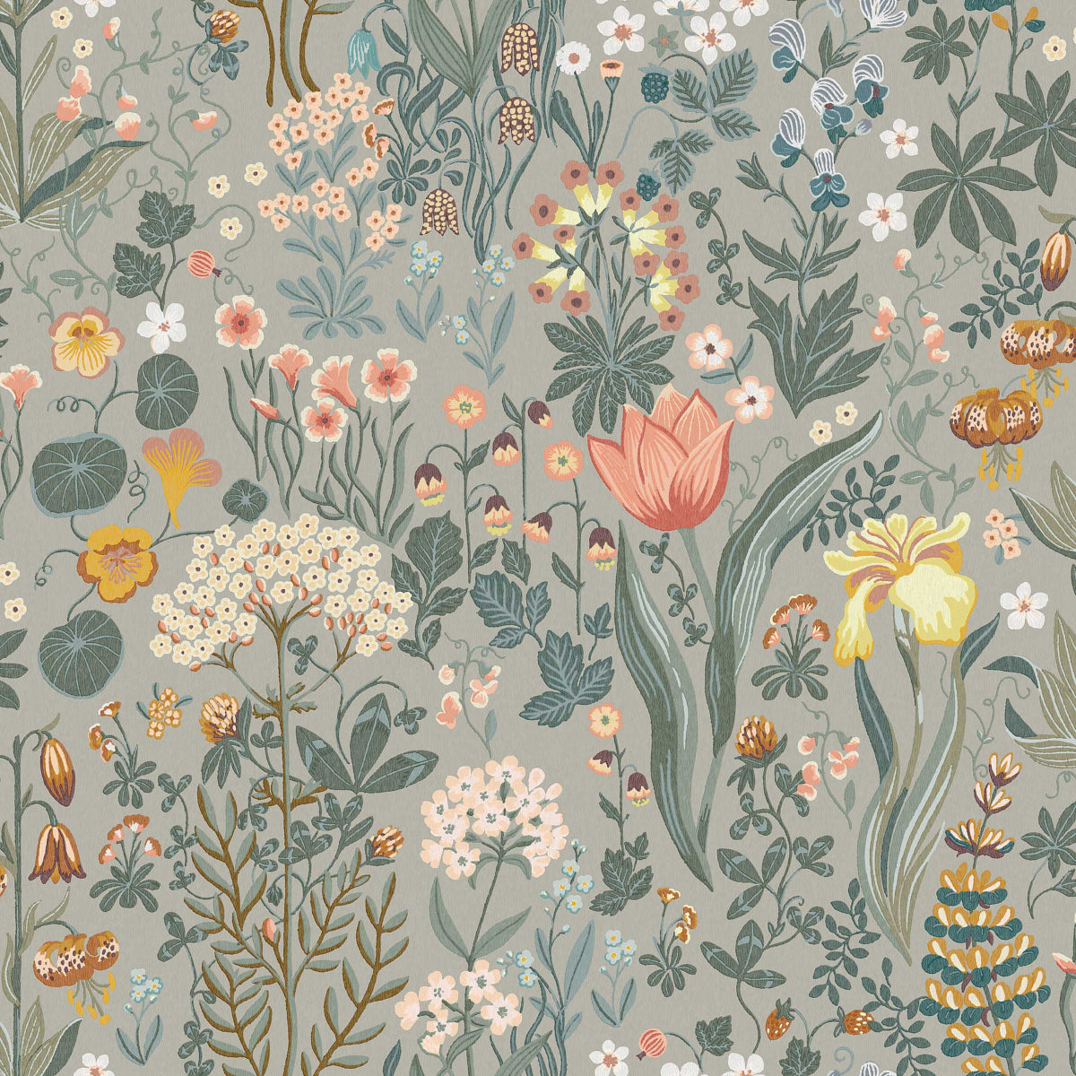 Purchase 2054 | Blomsterhav, Taupe - Borastapeter Wallpaper