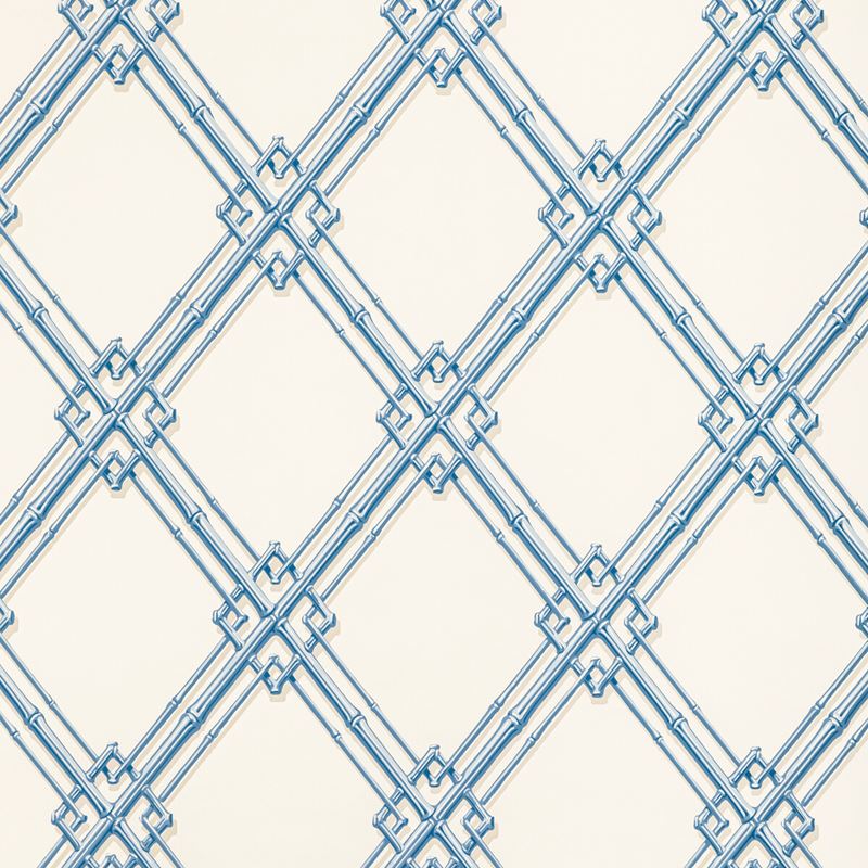 Sample BR-69411.5.0 Treillage De Bambou, Blue by Brunschwig and Fils Wallpaper
