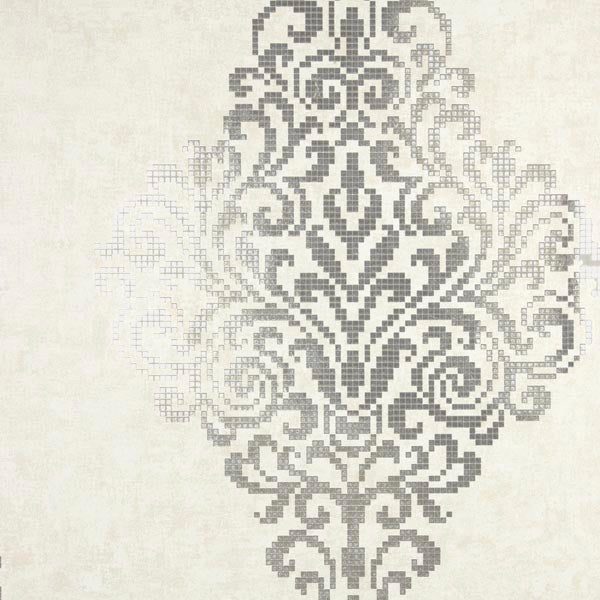 Purchase 2542-20749 Sparkle, Lux Silver Foil Damask by Kenneth James Wallpaper