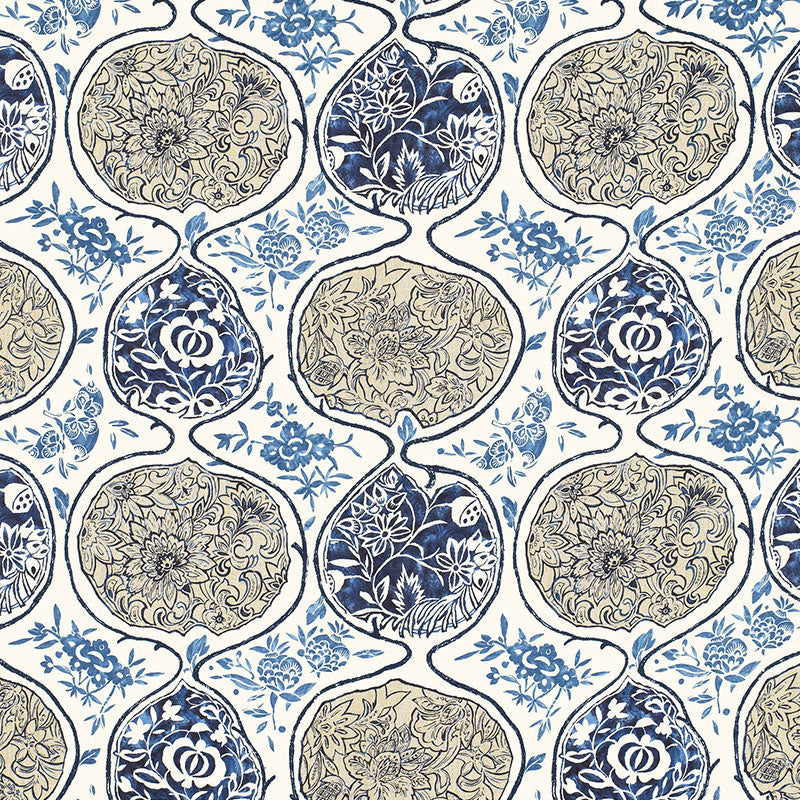 Shop 2620933 Katsugi Blues by Schumacher Fabric