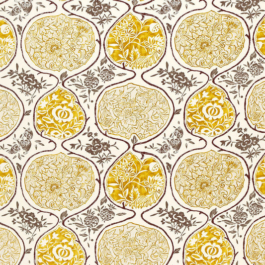 View 2620934 Katsugi Gold And Mushroom by Schumacher Fabric