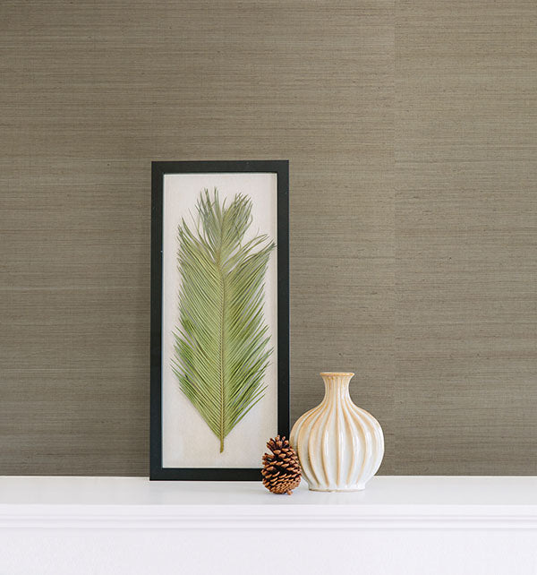 Purchase 2622-30233 Kenneth James Wallpaper, Jade, Ruslan Brown Grasscloth - Aura1