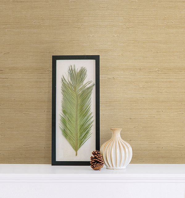 2622-65624 | Jade, Kostya Cream Grasscloth - Kenneth James Wallpaper