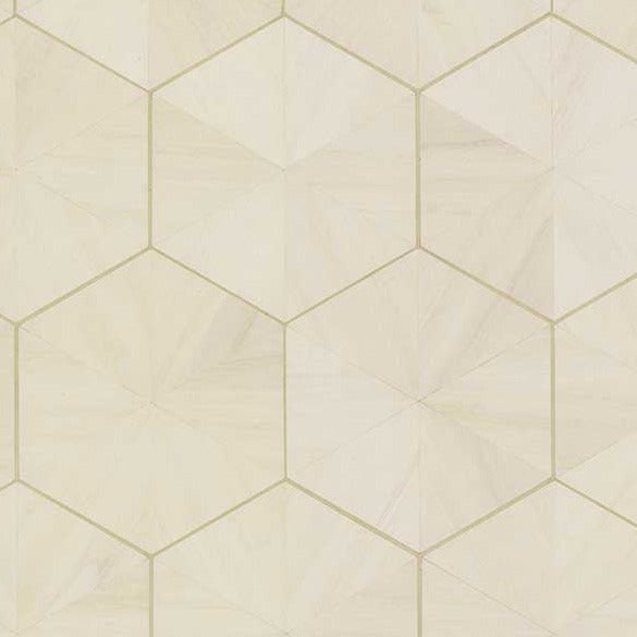 Ho2101Gv | Grasscloth & Natural Resource, Hexagram Wood Veneer - Ronald Redding Wallpaper
