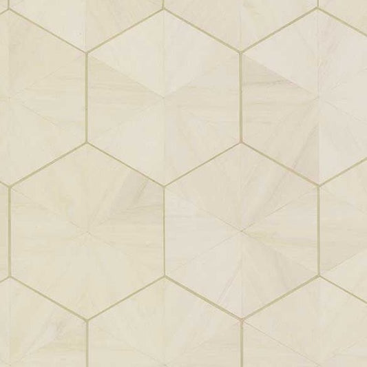 Ho2101Gv | Grasscloth & Natural Resource, Hexagram Wood Veneer - Ronald Redding Wallpaper