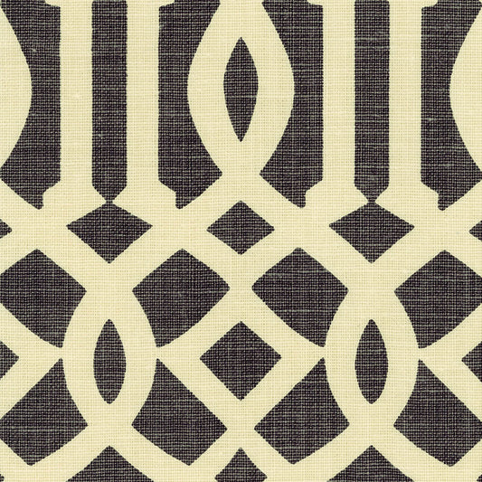 Search 2643760 Imperial Trellis Parchment/Midnight by Schumacher Fabric