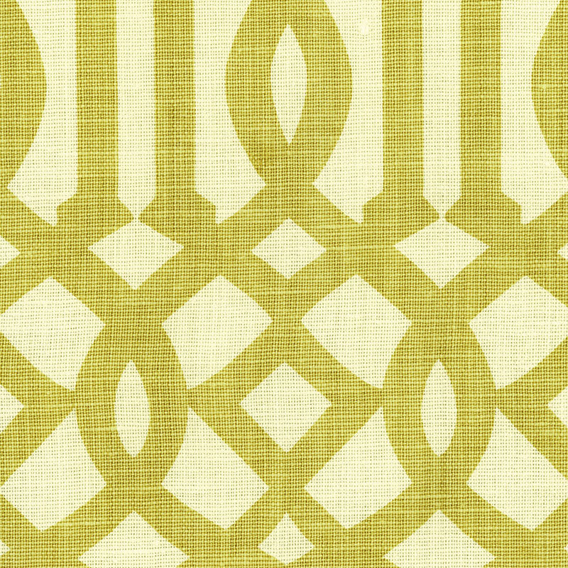 Find 2643762 Imperial Trellis Citrine/Ivory by Schumacher Fabric