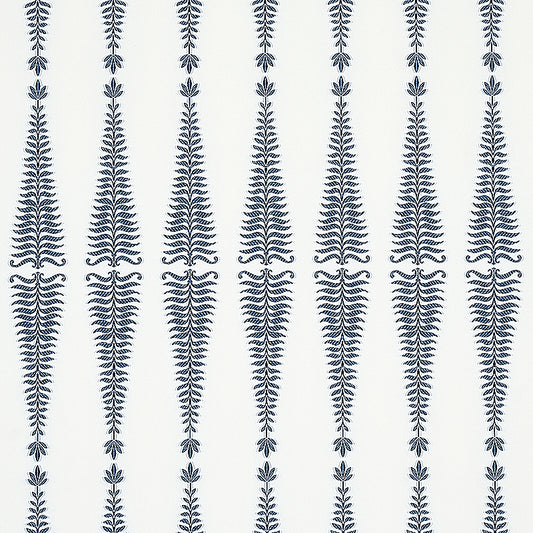 Find 2643882 Fern Tree Navy and White by Schumacher Fabric