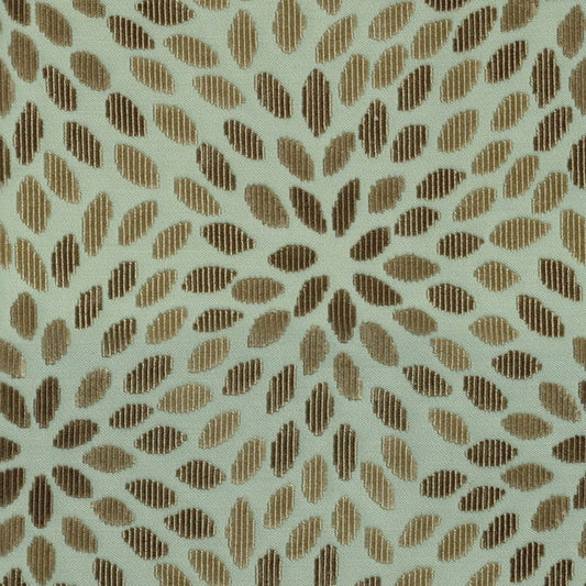 Looking 2644280 Kiku Silk Velvet Aqua Cocoa by Schumacher Fabric