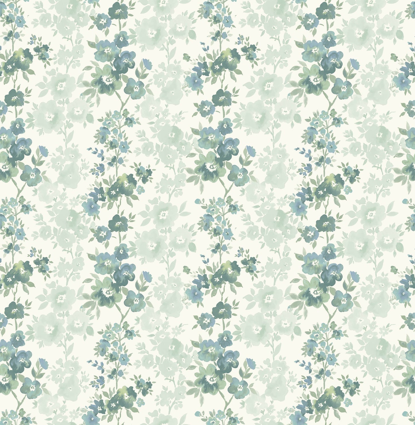 Purchase 2657-22253 Ami, Teal Floral Stripe by A-Street Wallpaper