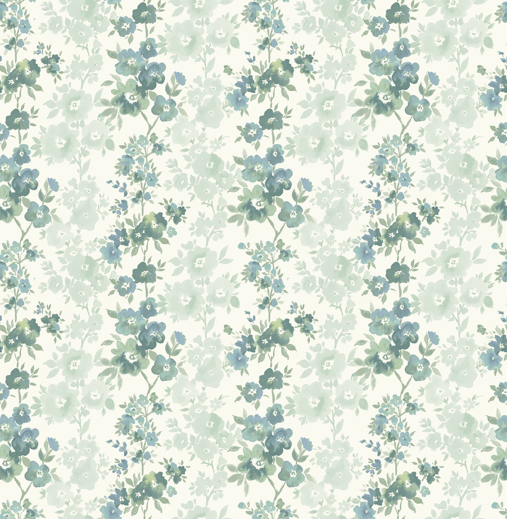 Purchase 2657-22253 Ami, Teal Floral Stripe by A-Street Wallpaper