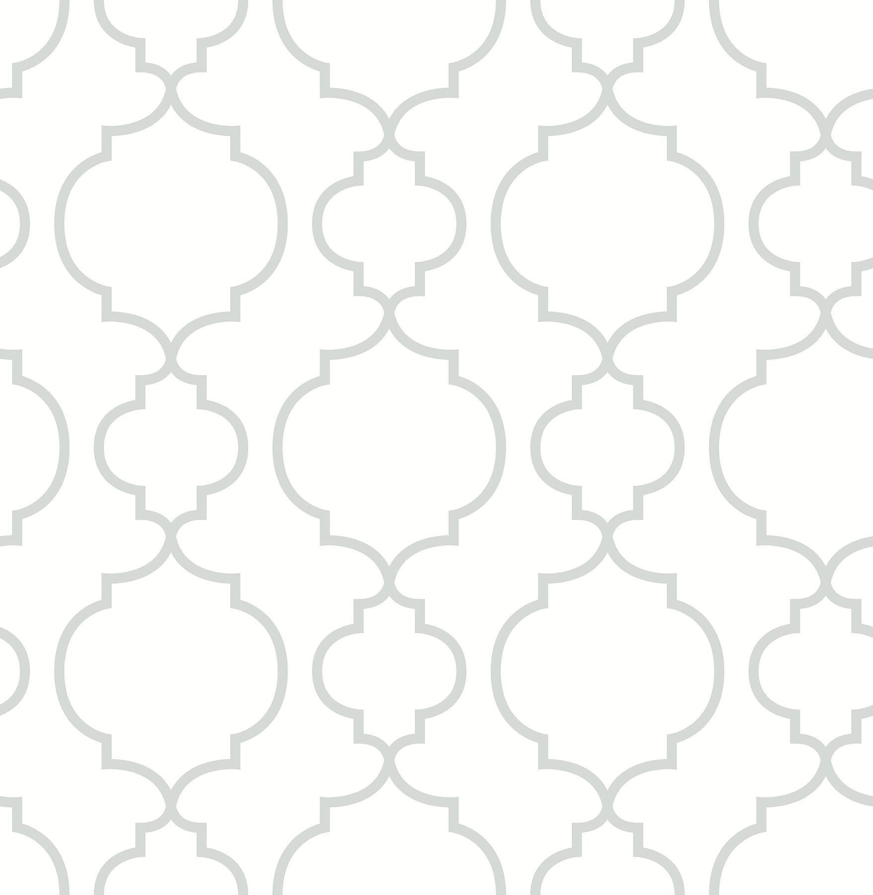 Purchase 2657-22259 Ami, White Quatrefoil by A-Street Wallpaper