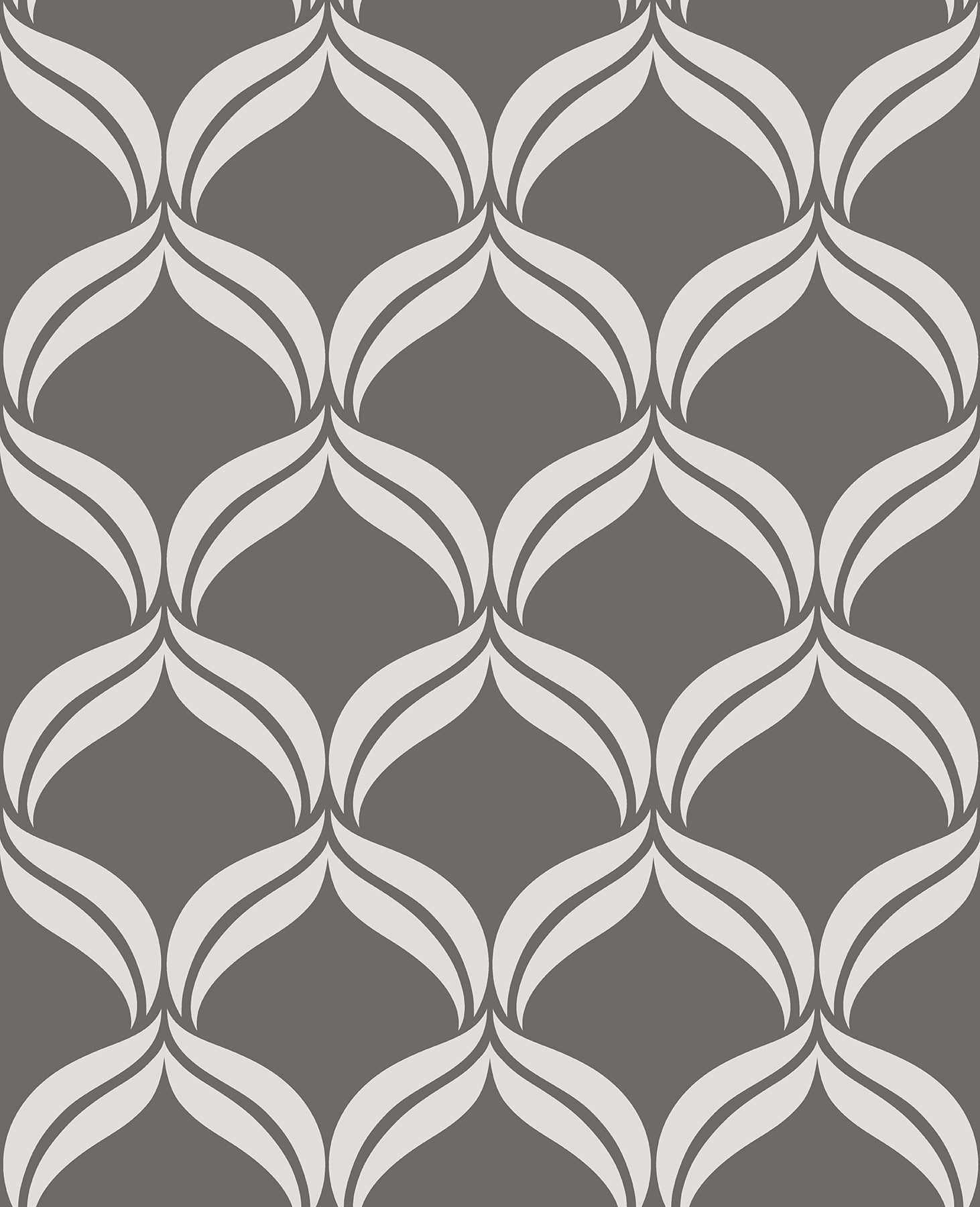 Purchase 2697-22647 Petals Grey Ogee Wallpaper
