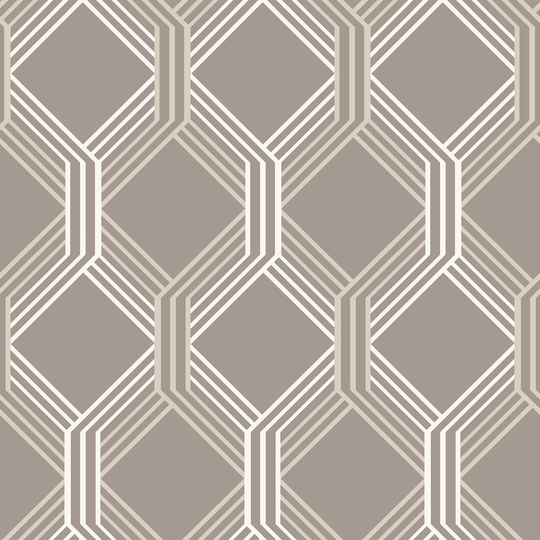 Purchase 2697-78052 Linkage Brown Trellis Wallpaper