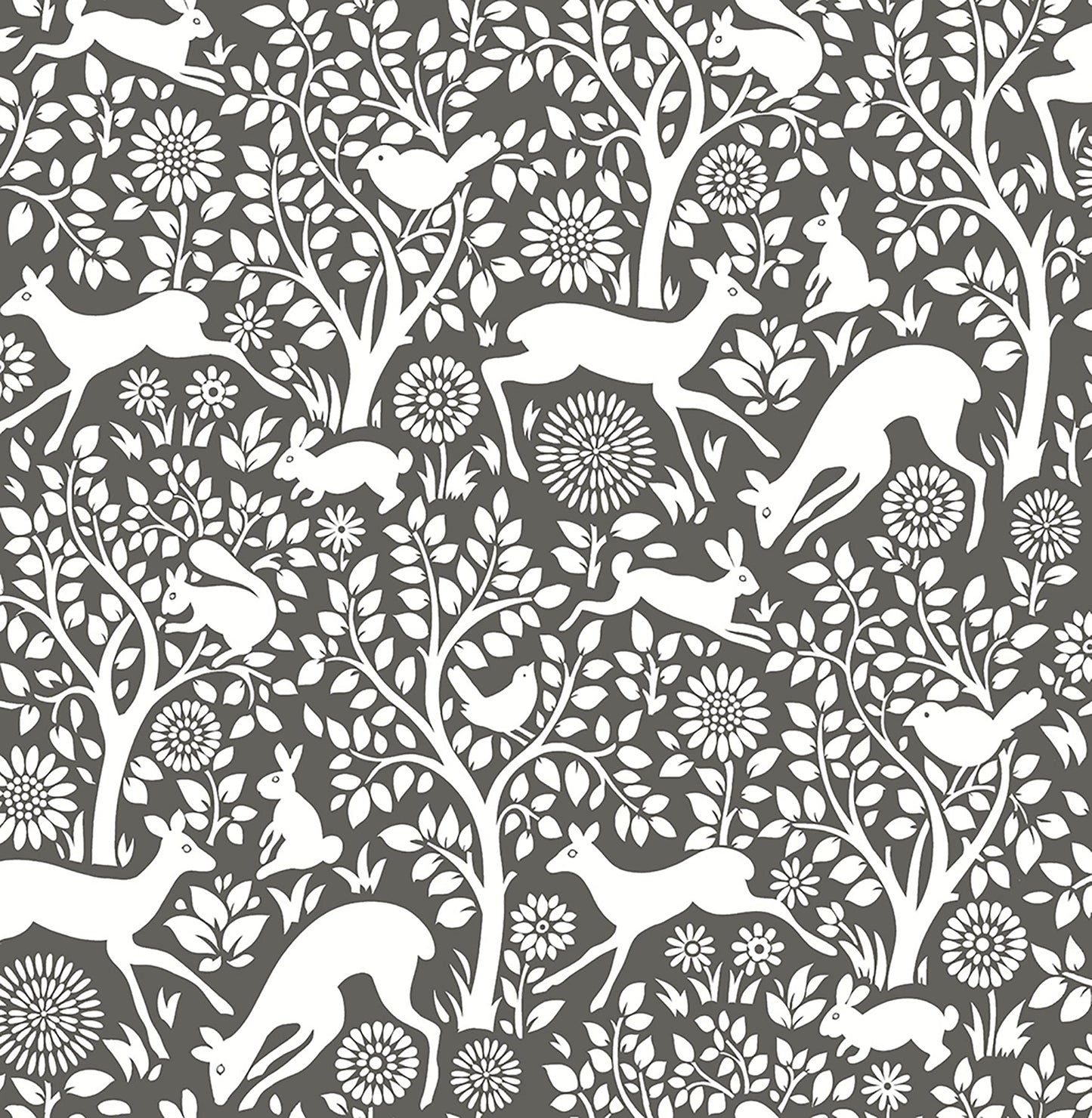 Purchase 2702-22729 Meadow Charcoal Animals by A-Street Prints Wallpaper