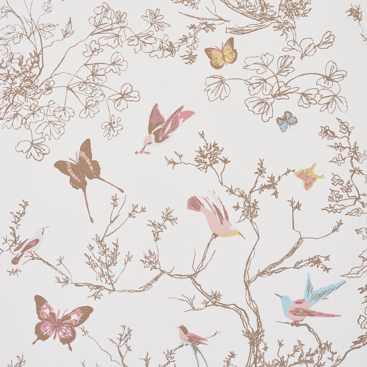 Purchase 2704423 | Birds & Butterflies, Spring - Schumacher Wallpaper