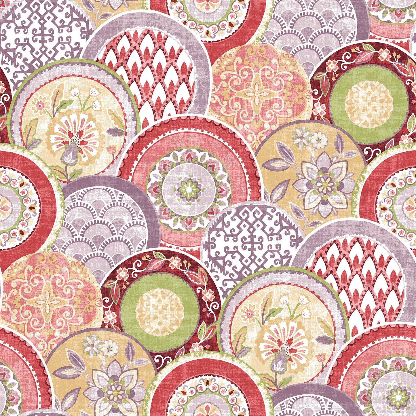 Purchase 2744-24149 Solstice, Pink Medallions by A-Street Prints Wallpaper