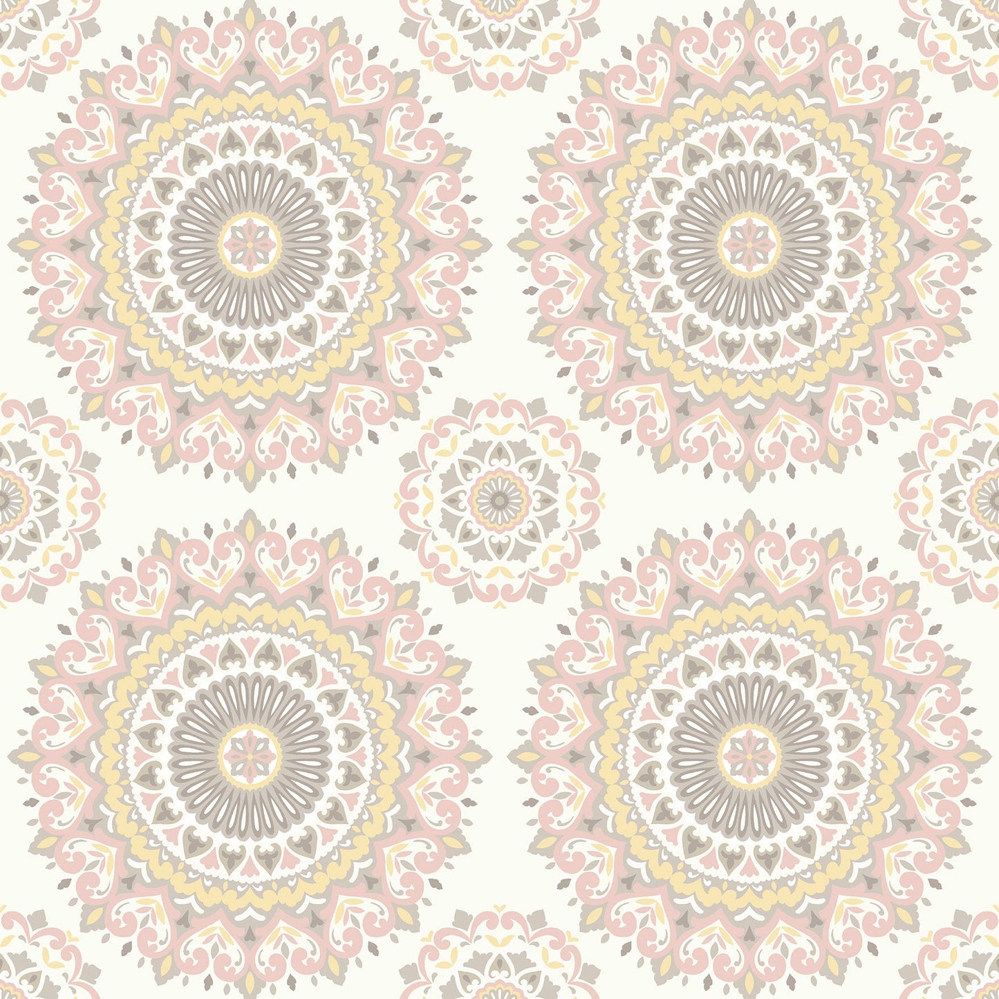 Purchase 2766-001805 KItchen Bath Essentials, Priya Blush Medallion by Brewster Wallpaper