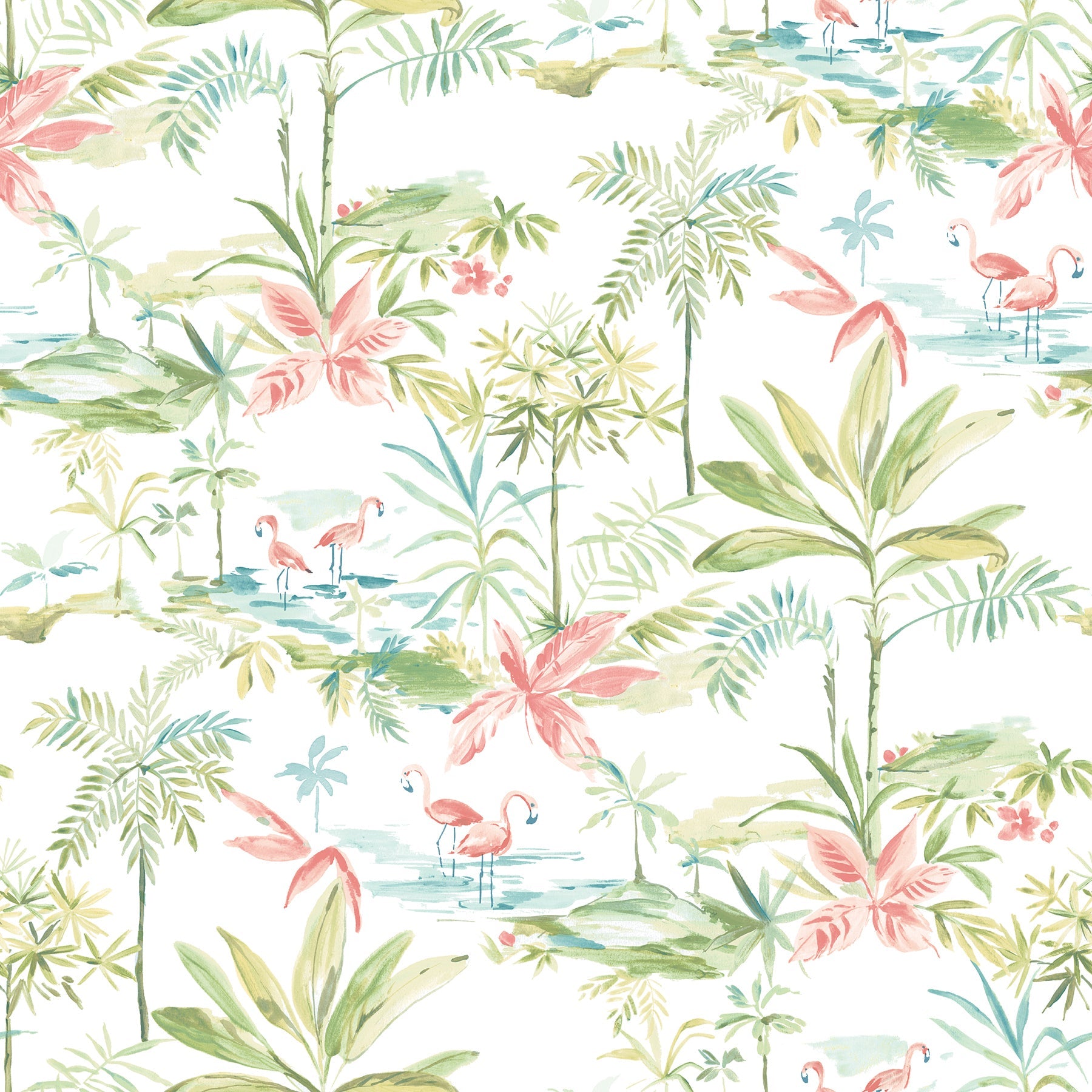 Purchase 2766-12071 KItchen Bath Essentials, Ibis Green Lagoon by Brewster Wallpaper