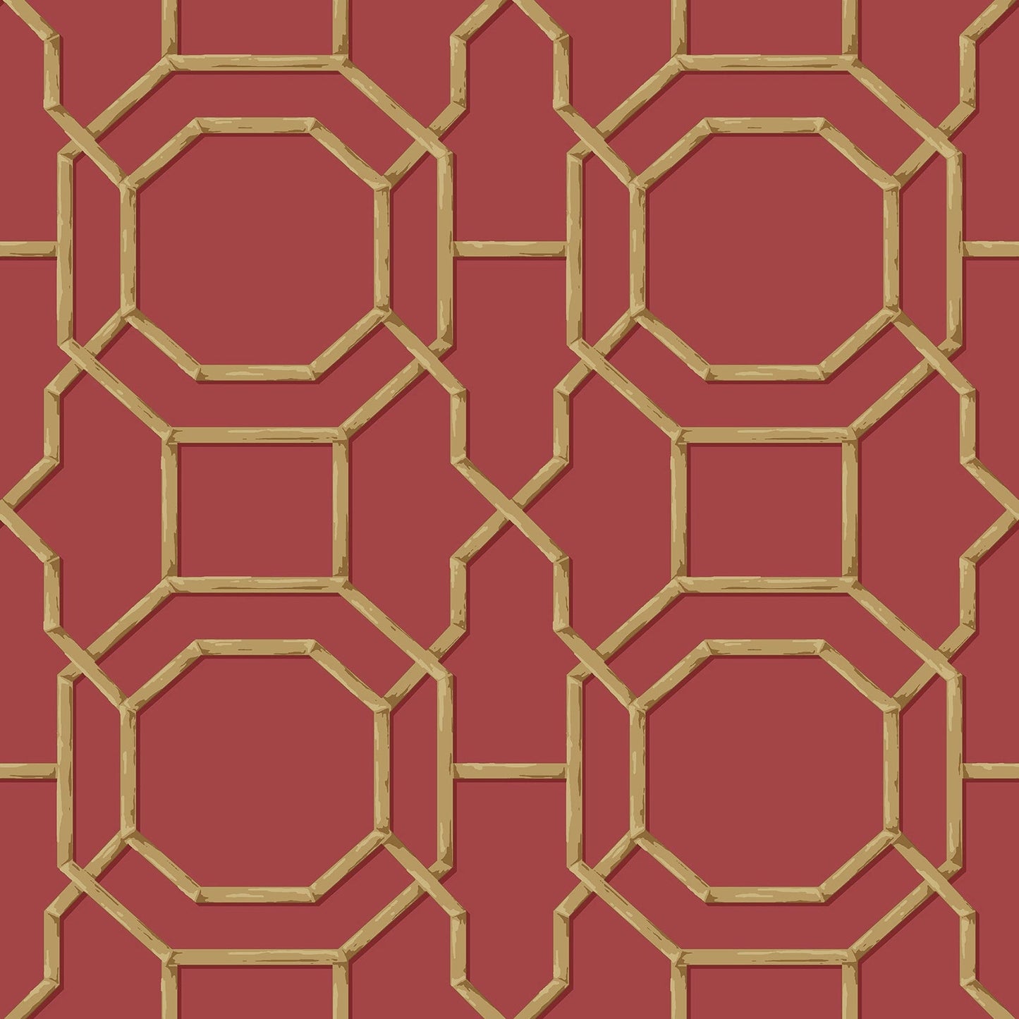 Purchase 2766-21739 KItchen Bath Essentials, Rumi Red Trellis by Brewster Wallpaper