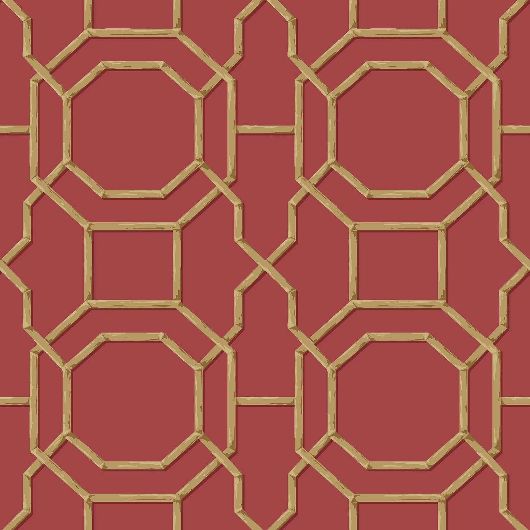 Purchase 2766-21739 KItchen Bath Essentials, Rumi Red Trellis by Brewster Wallpaper