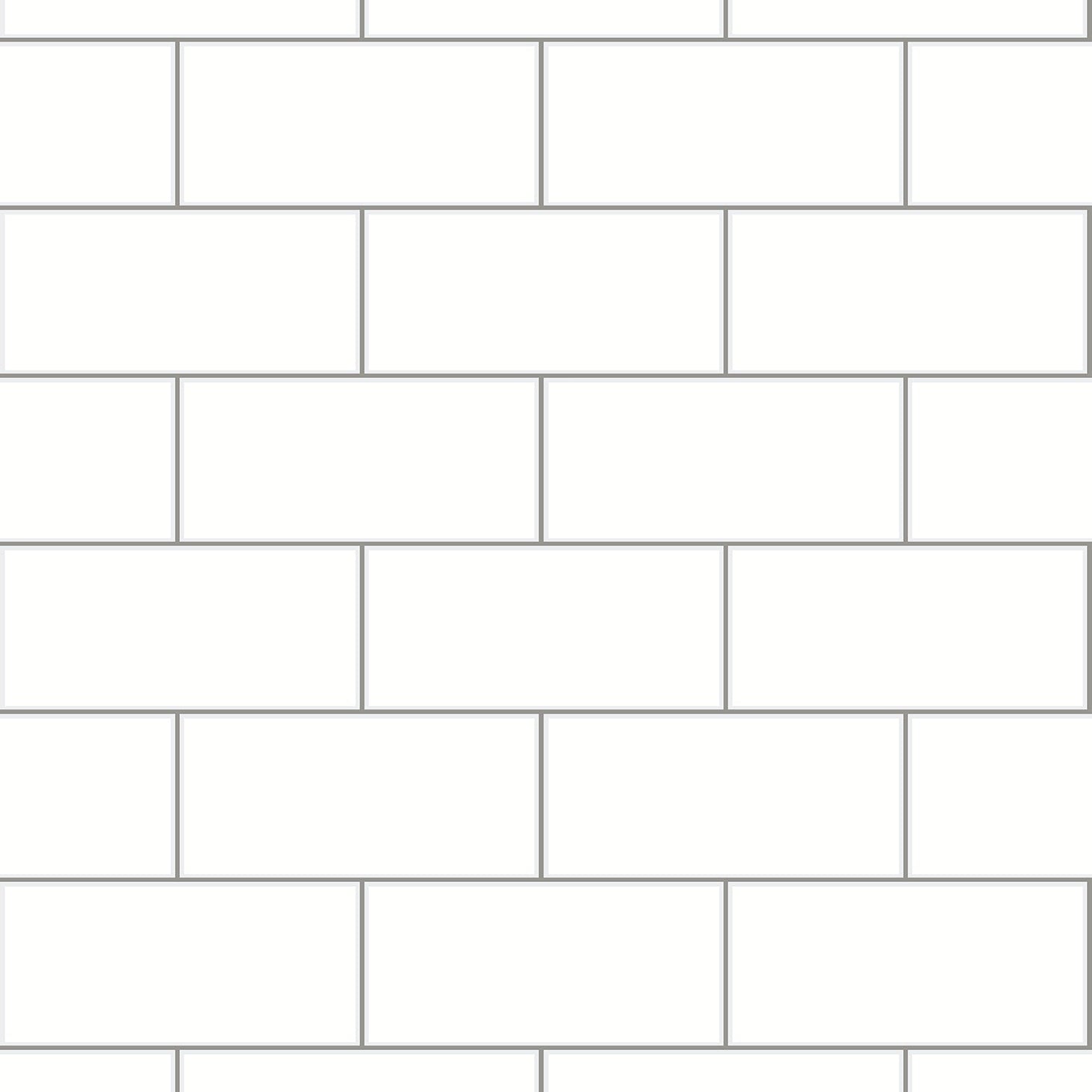 Purchase 2766-23750 KItchen Bath Essentials, Parkway Off-White Subway Tile by Brewster Wallpaper