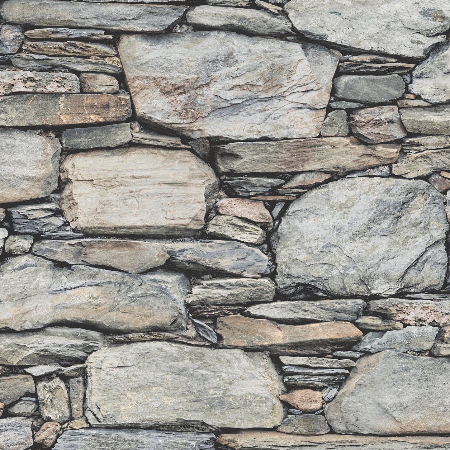 Purchase 2767-22304 Cobble Light Grey Stone Wall Techniques and Finishes III by Brewster