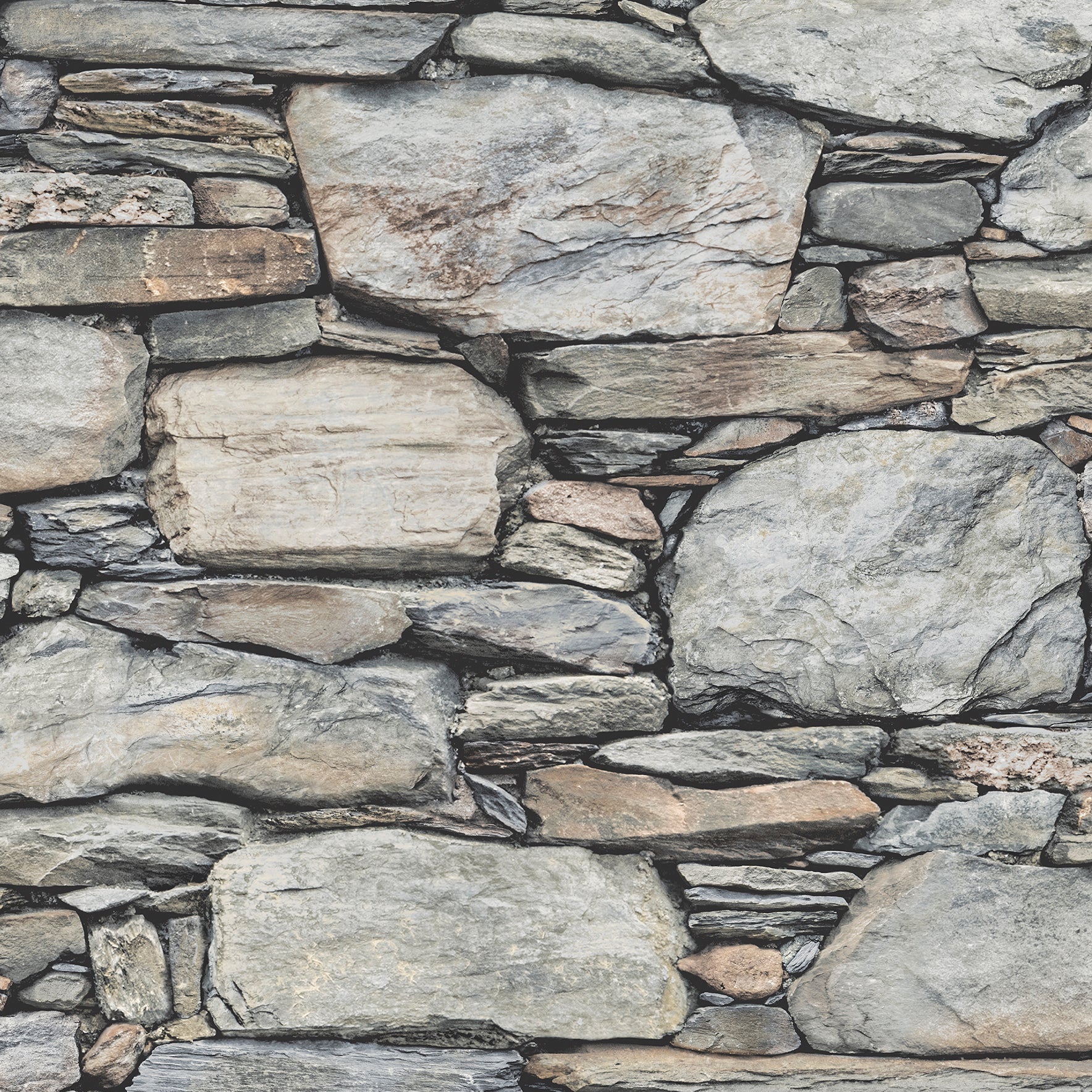Purchase 2767-22304 Cobble Light Grey Stone Wall Techniques and Finishes III by Brewster