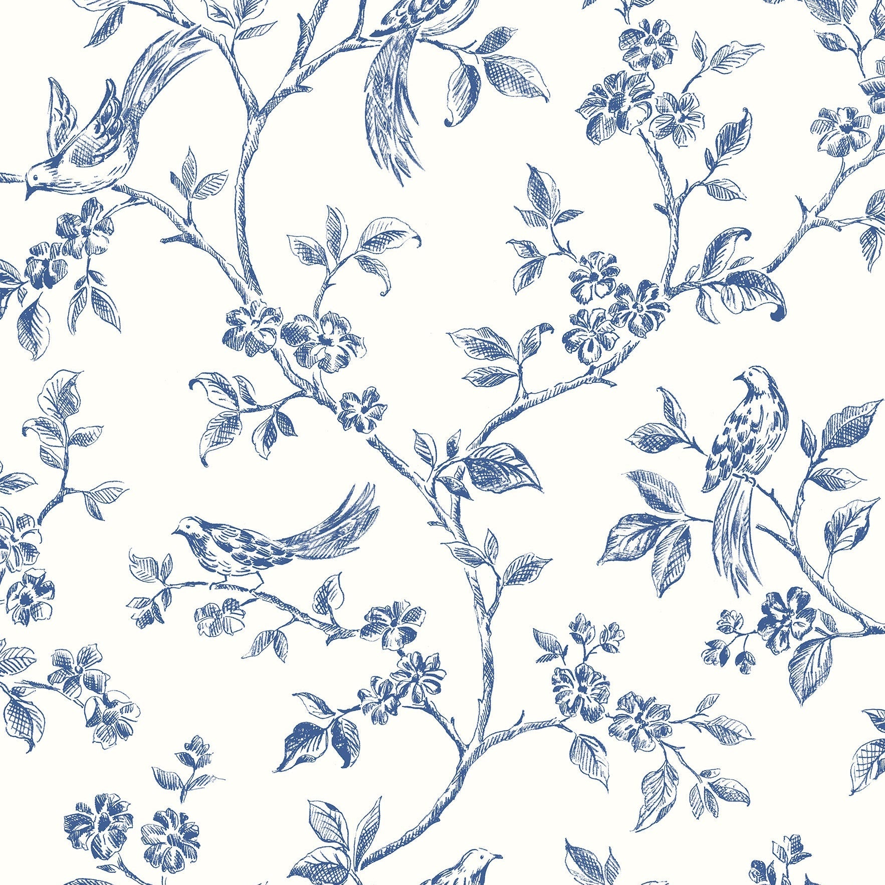 Find 2813-24972 Kitchen Blues Trails Wallpaper by Advantage