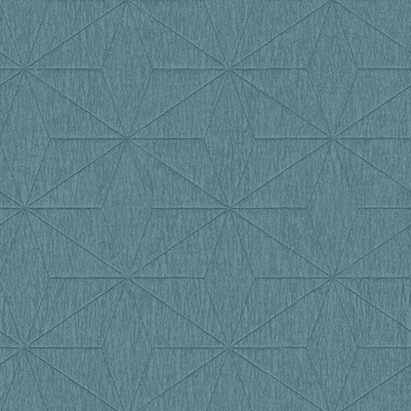 Purchase 2900-25342 Brewster Wallpaper, Bernice Teal Geometric - Medley