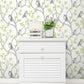 Purchase 2900-40637 Brewster Wallpaper, Linden Green Owl - Medley1