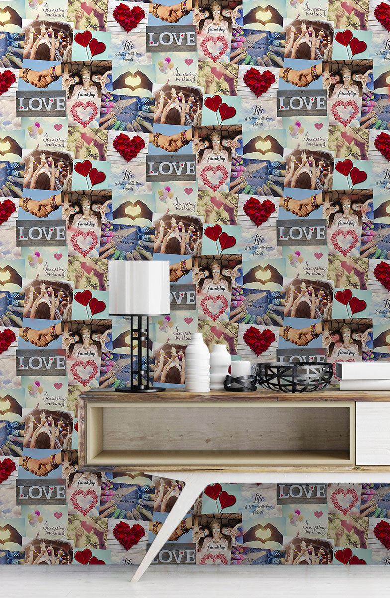 Purchase 2900-41916 Brewster Wallpaper, Cara Multicolor Collage - Medley12