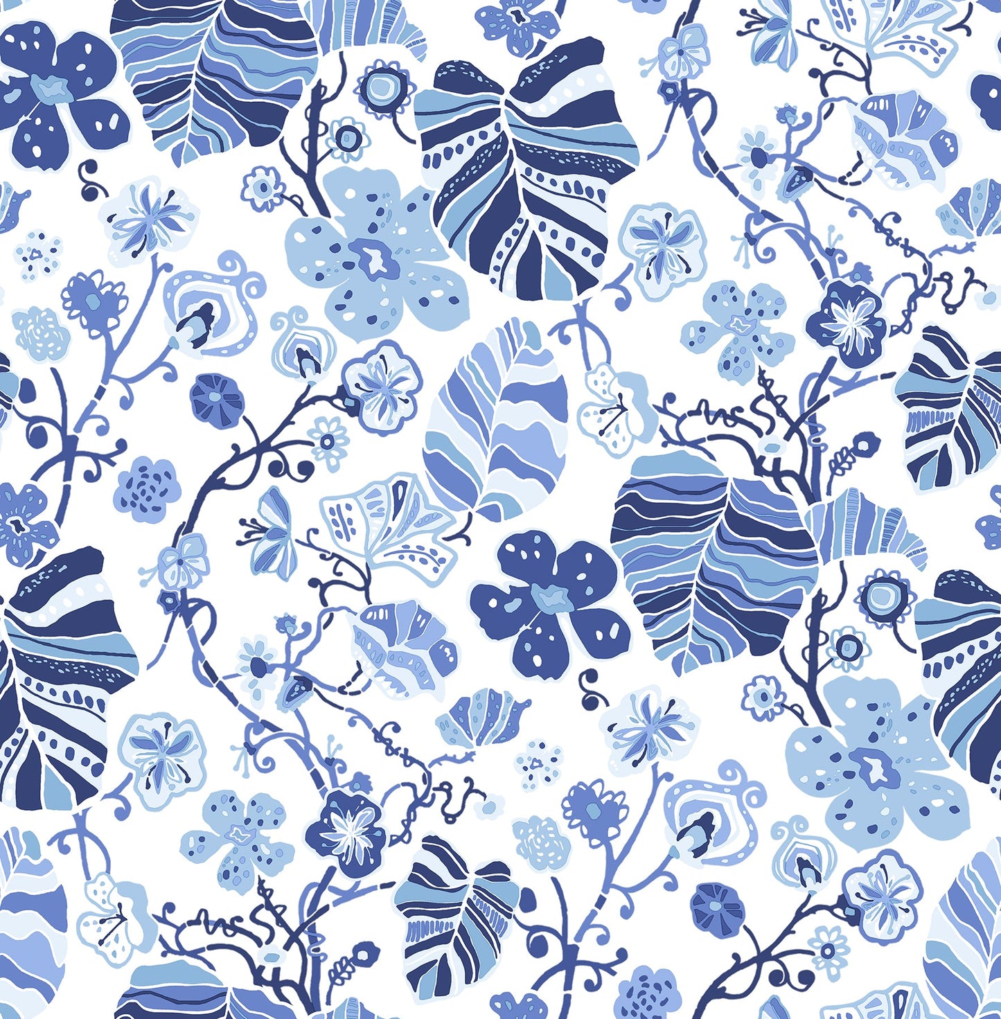 Purchase 2903-25810 Blue Bell, Gwyneth Indigo Floral by A Street Prints Wallpaper