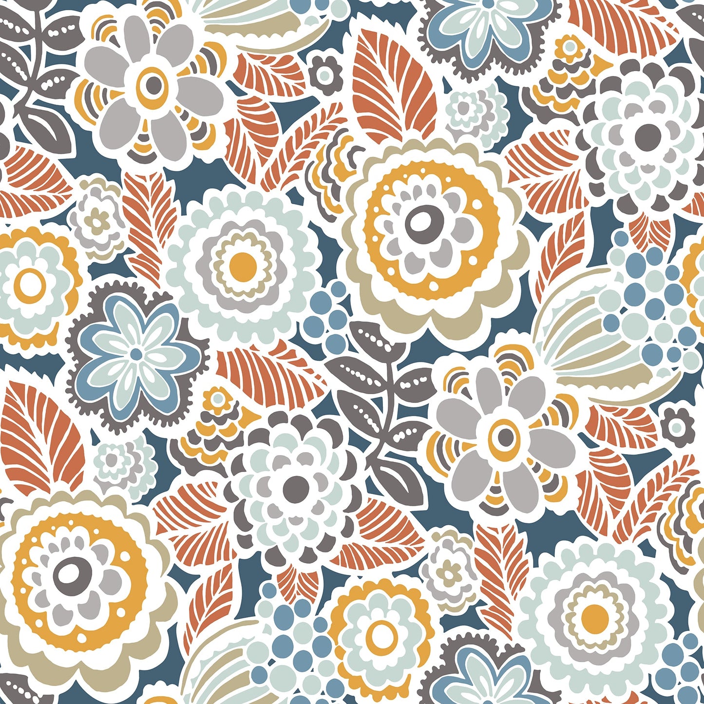 Purchase 2903-25866 Blue Bell, Lucy Navy Floral by A Street Prints Wallpaper