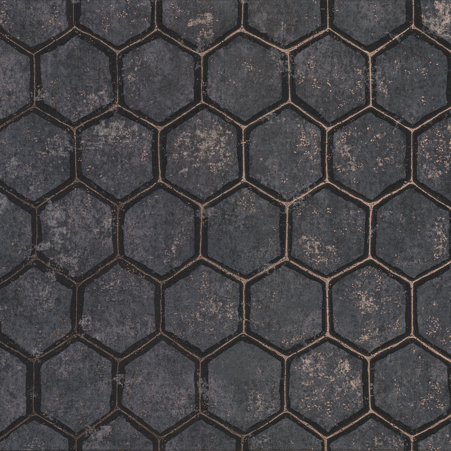 Purchase 2927-00403 Polished, Starling Charcoal Honeycomb by Brewster Wallpaper