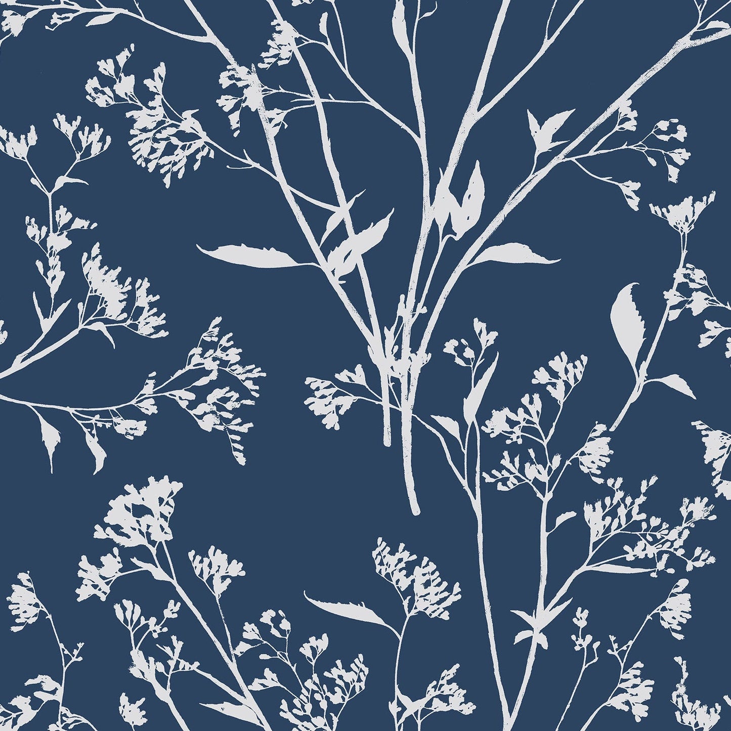 Purchase 2927-80712 Newport Southport Navy Delicate Branches by A-Street Prints Wallpaper