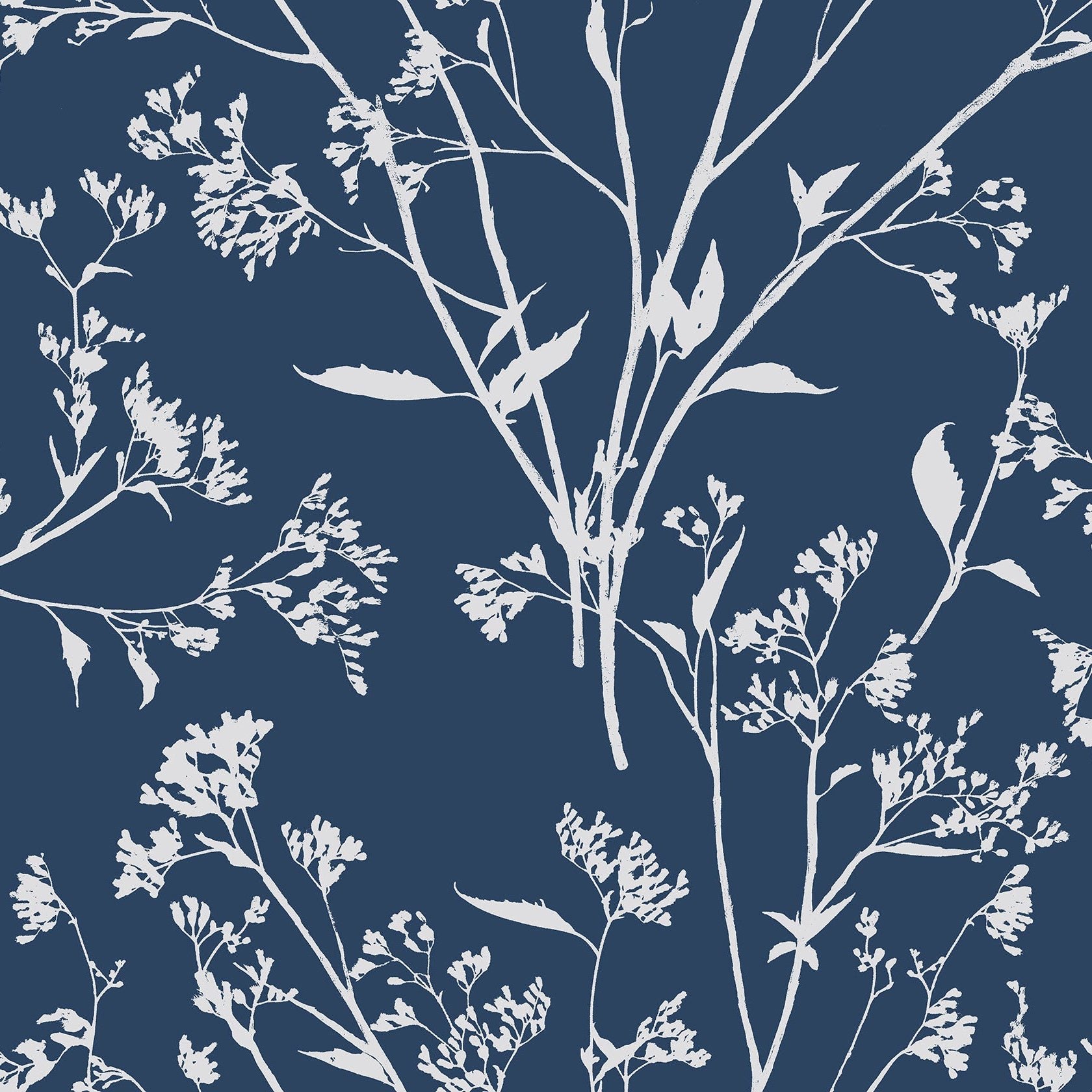 Purchase 2927-80712 Newport Southport Navy Delicate Branches by A-Street Prints Wallpaper